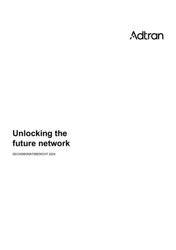 Thumbnail Adtran Networks Half-year Report 2024-h1