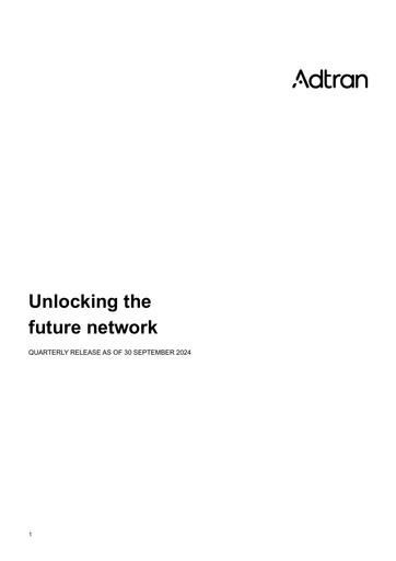 Thumbnail Adtran Networks Quarterly Report 2024-q3
