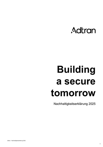 Thumbnail Adtran Networks Sustainability Report 2025