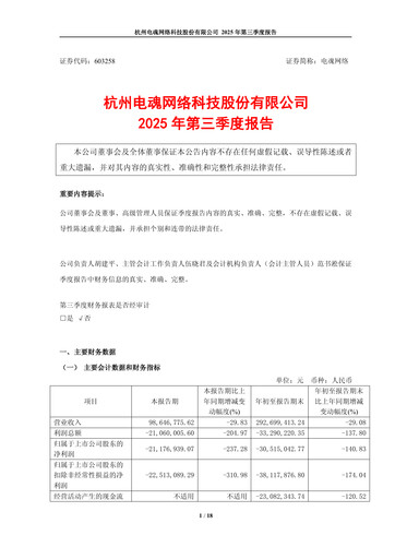 Vorschaubild Hangzhou Electronic Soul Network Technology Quartalsbericht 2025-q3