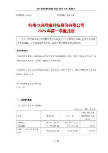 Vorschaubild Hangzhou Electronic Soul Network Technology Quartalsbericht 2026-q1