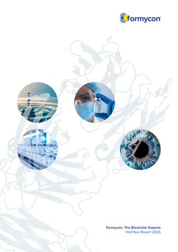 Miniature Formycon AG Rapport semestriel 2025-h1