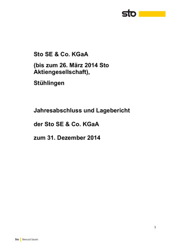 Thumbnail Sto SE & Co. KGaA Financial Statement 2014