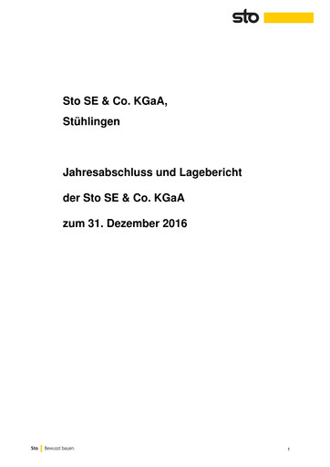 Thumbnail Sto SE & Co. KGaA Financial Statement 2016