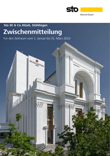 Thumbnail Sto SE & Co. KGaA Quarterly Report 2023-q1