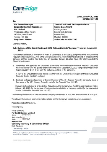 Thumbnail CARE's Ratings Quarterly Report 2022-q3