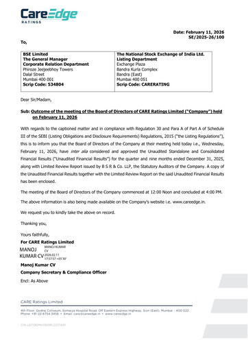 Thumbnail CARE's Ratings Quarterly Report 2025-q3