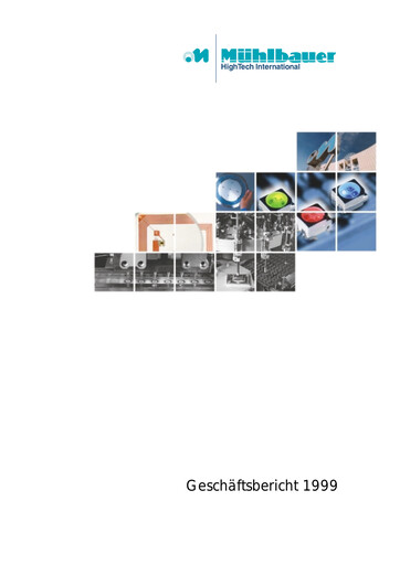 Thumbnail Mühlbauer Holding Annual Report 1999