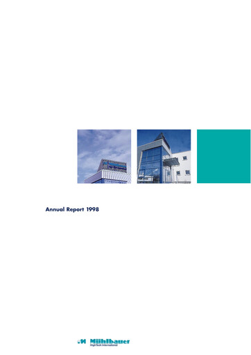 Thumbnail Mühlbauer Holding Annual Report 1998