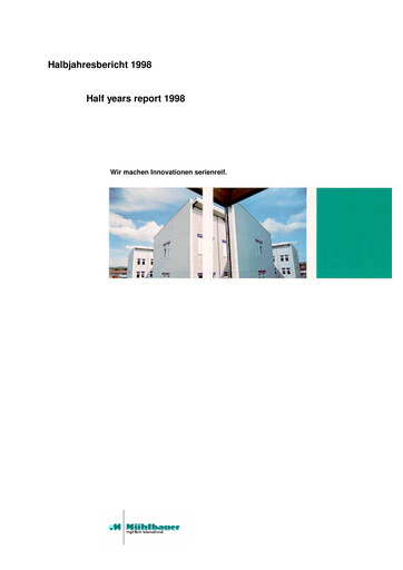 Thumbnail Mühlbauer Holding Half-year Report 1998-h1