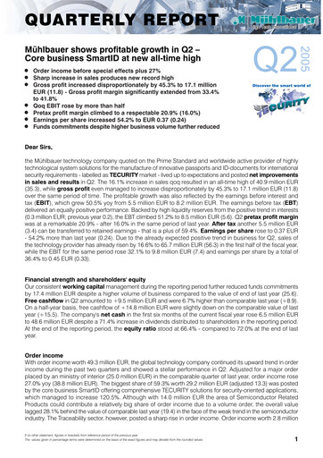 Thumbnail Mühlbauer Holding Quarterly Report 2005-q2