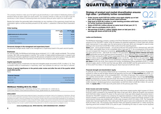 Thumbnail Mühlbauer Holding Quarterly Report 2006-q2