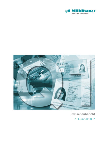Thumbnail Mühlbauer Holding Quarterly Report 2007-q1