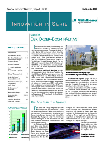 Thumbnail Mühlbauer Holding Quarterly Report 1999-q3