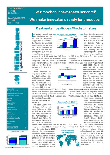 Thumbnail Mühlbauer Holding Quarterly Report 2001-q1