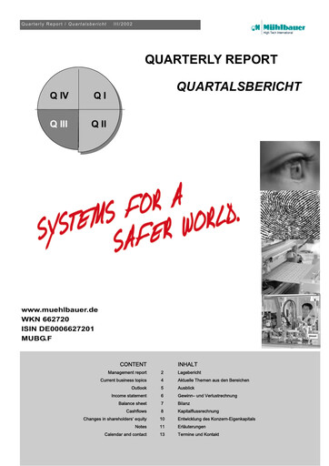 Thumbnail Mühlbauer Holding Quarterly Report 2002-q3