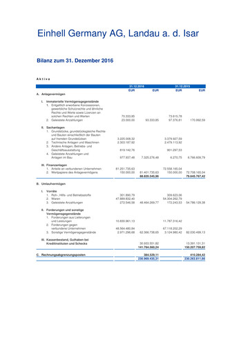Thumbnail Einhell Germany Financial Statement 2016