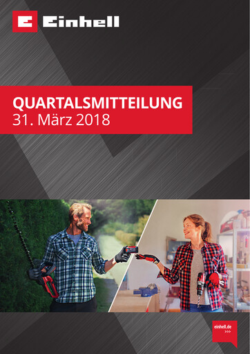 Thumbnail Einhell Germany Quarterly Report 2018-q1