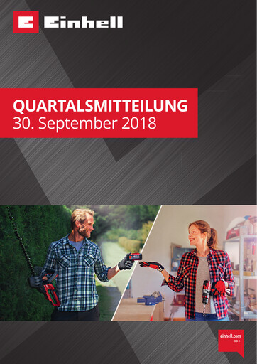 Thumbnail Einhell Germany Quarterly Report 2018-q3
