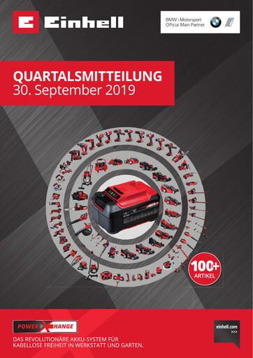 Thumbnail Einhell Germany Quarterly Report 2019-q3