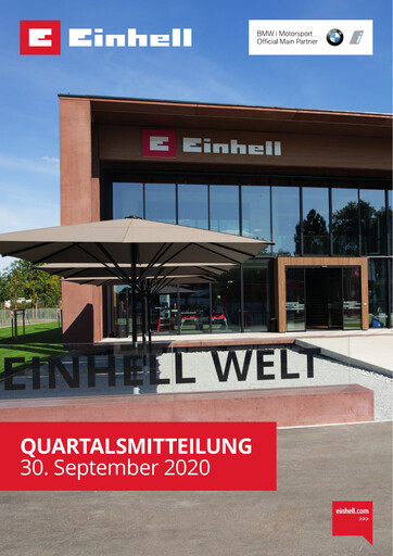 Thumbnail Einhell Germany Quarterly Report 2020-q3