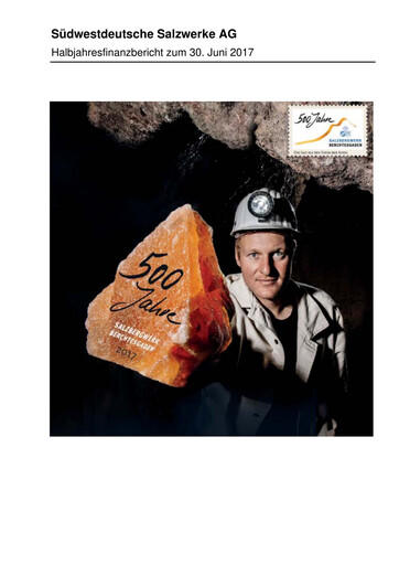 Miniature Südwestdeutsche Salzwerke Rapport semestriel 2017-h1