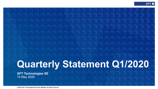 Miniature GFT Technologies Rapport trimestriel 2020-q1