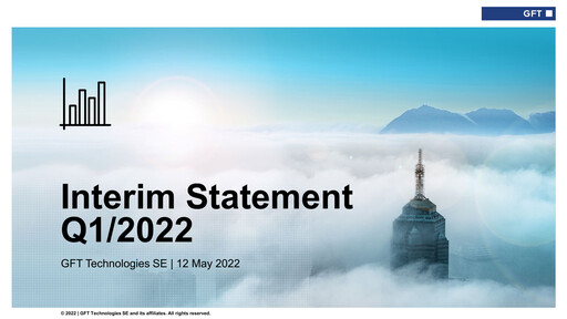 Miniature GFT Technologies Rapport trimestriel 2022-q1