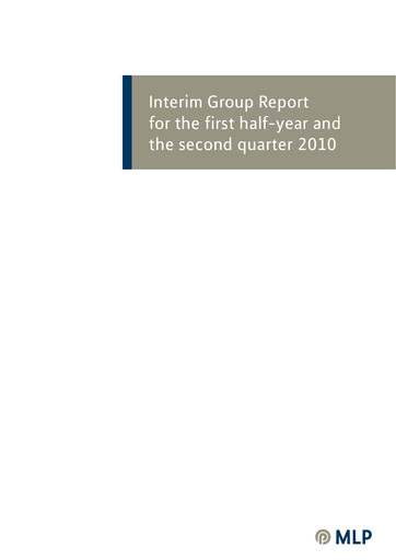 Thumbnail MLP SE Half-year Report 2010-h1