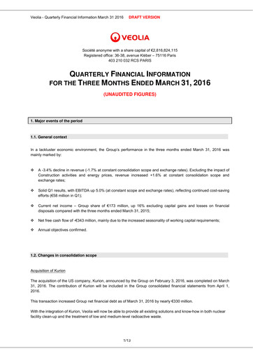 Thumbnail Veolia Quarterly Report 2016-q1