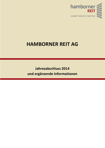 Miniature Hamborner REIT Bilan financier 2014