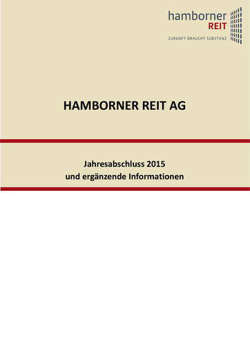 Miniature Hamborner REIT Bilan financier 2015