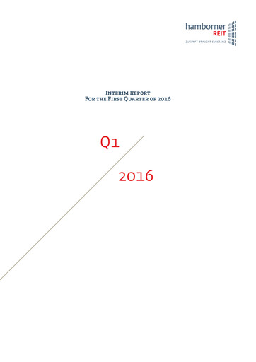 Miniature Hamborner REIT Rapport trimestriel 2016-q1
