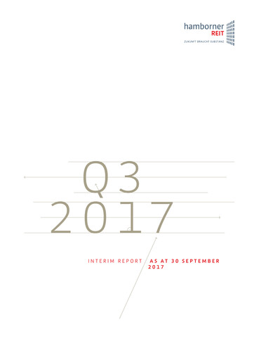 Miniature Hamborner REIT Rapport trimestriel 2017-q3