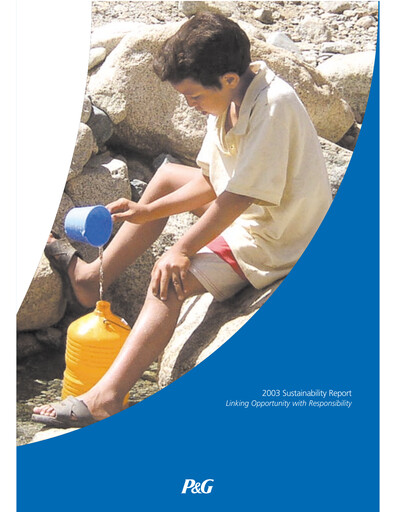 Thumbnail Procter & Gamble Sustainability Report 2003