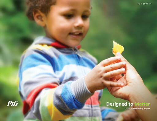 Thumbnail Procter & Gamble Sustainability Report 2009
