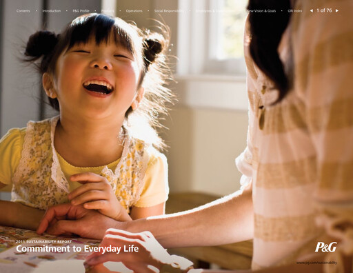 Thumbnail Procter & Gamble Sustainability Report 2011