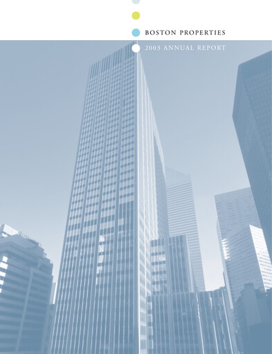 Thumbnail BXP, Inc.
 Annual Report 2003