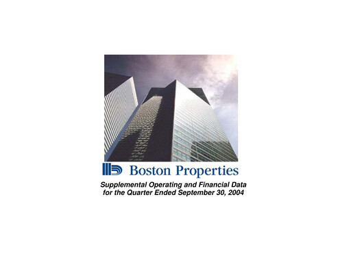 Thumbnail BXP, Inc.
 Quarterly Report 2004-q3