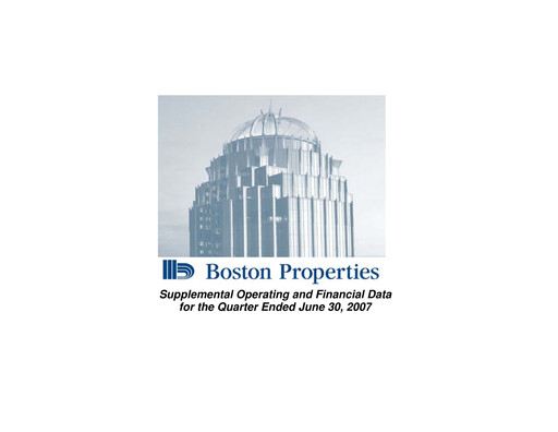 Thumbnail BXP, Inc.
 Quarterly Report 2007-q2