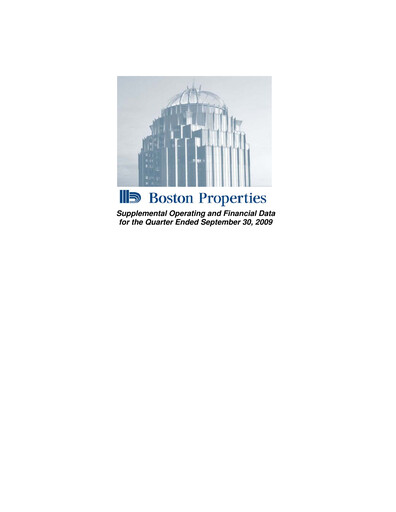 Thumbnail BXP, Inc.
 Quarterly Report 2009-q3