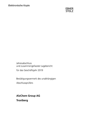 Thumbnail AlzChem Group Financial Statement 2019