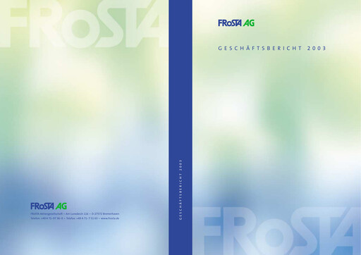 Thumbnail FRoSTA AG Annual Report 2003