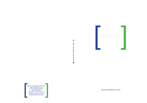 Thumbnail FRoSTA AG Annual Report 2013