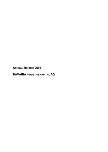 Thumbnail BAVARIA Industries Group AG Annual Report 2006