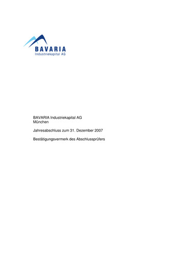 Thumbnail BAVARIA Industries Group AG Financial Statement 2007