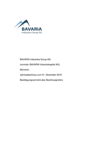 Thumbnail BAVARIA Industries Group AG Financial Statement 2016