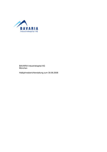 Thumbnail BAVARIA Industries Group AG Half-year Report 2008-h1