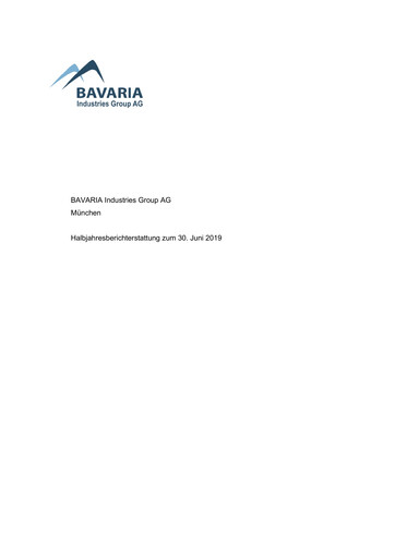 Thumbnail BAVARIA Industries Group AG Half-year Report 2019-h1