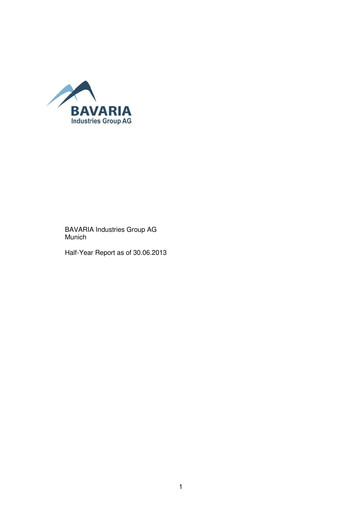 Thumbnail BAVARIA Industries Group AG Half-year Report 2013-h1